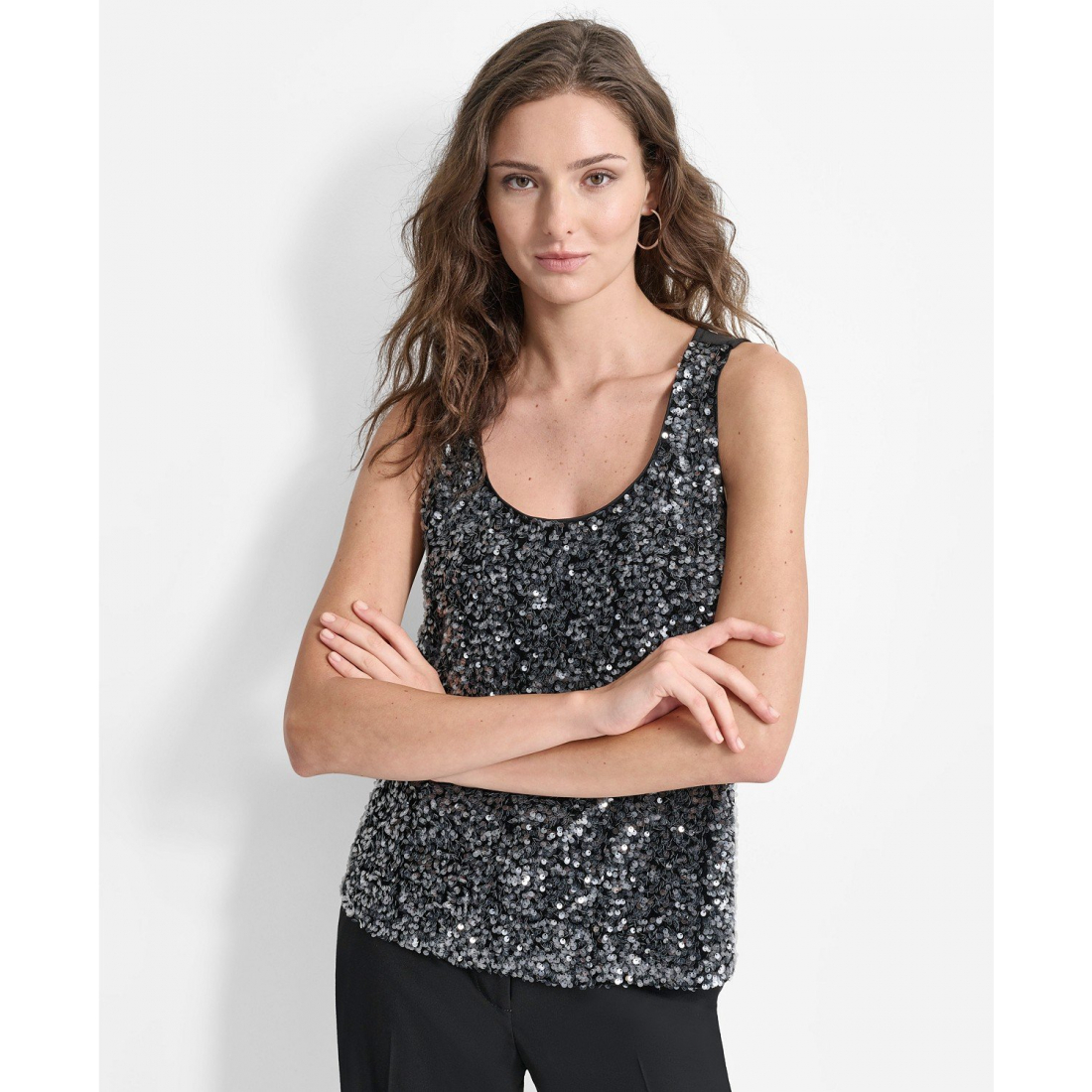 Débardeur 'Sequined Scoop-Neck Sleeveless' pour Femmes