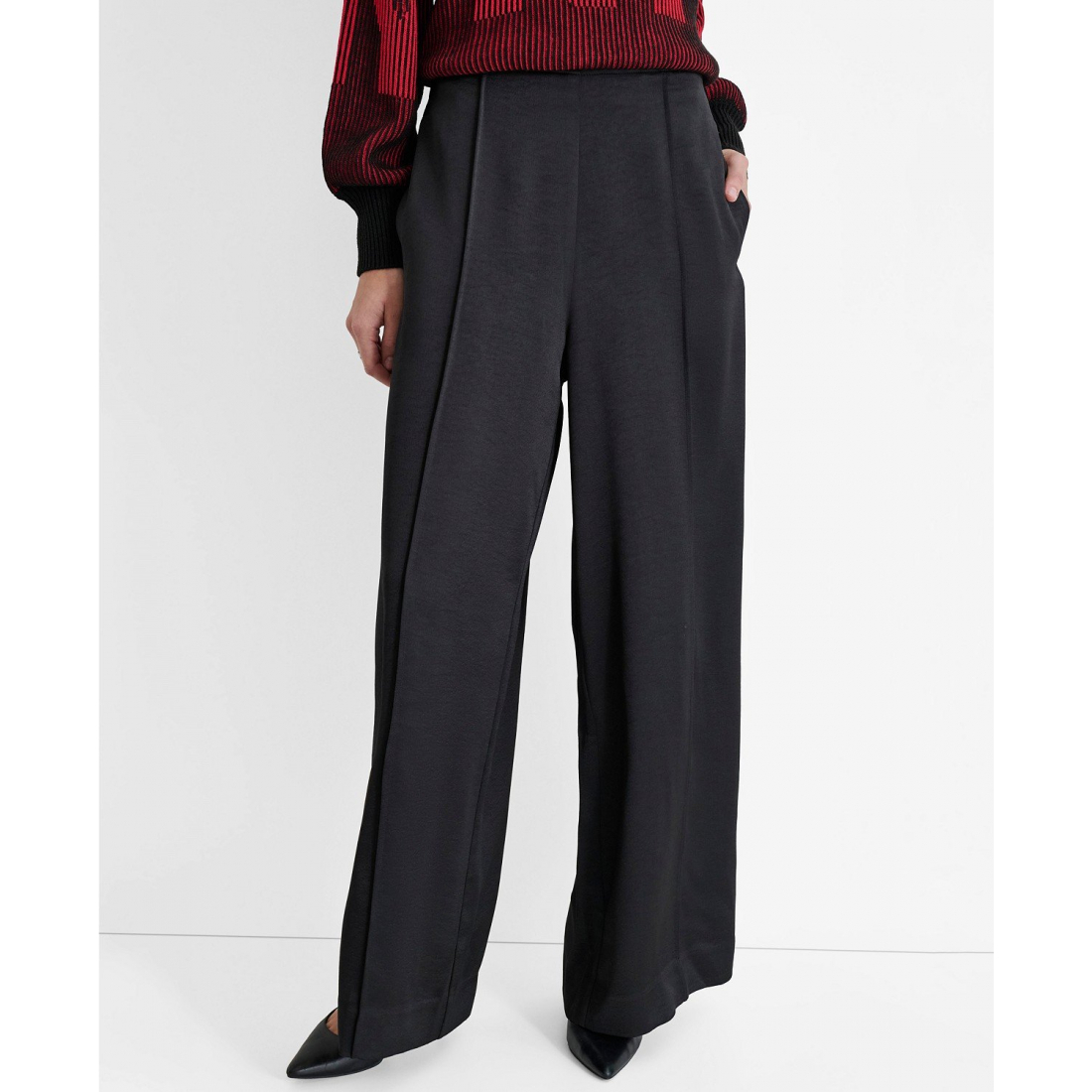 Pantalon 'High-Rise Wide-Leg Pintuck' pour Femmes