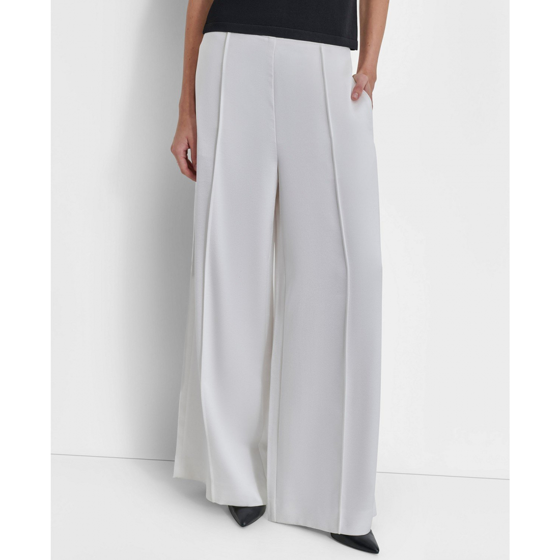 Pantalon 'High-Rise Wide-Leg Pintuck' pour Femmes