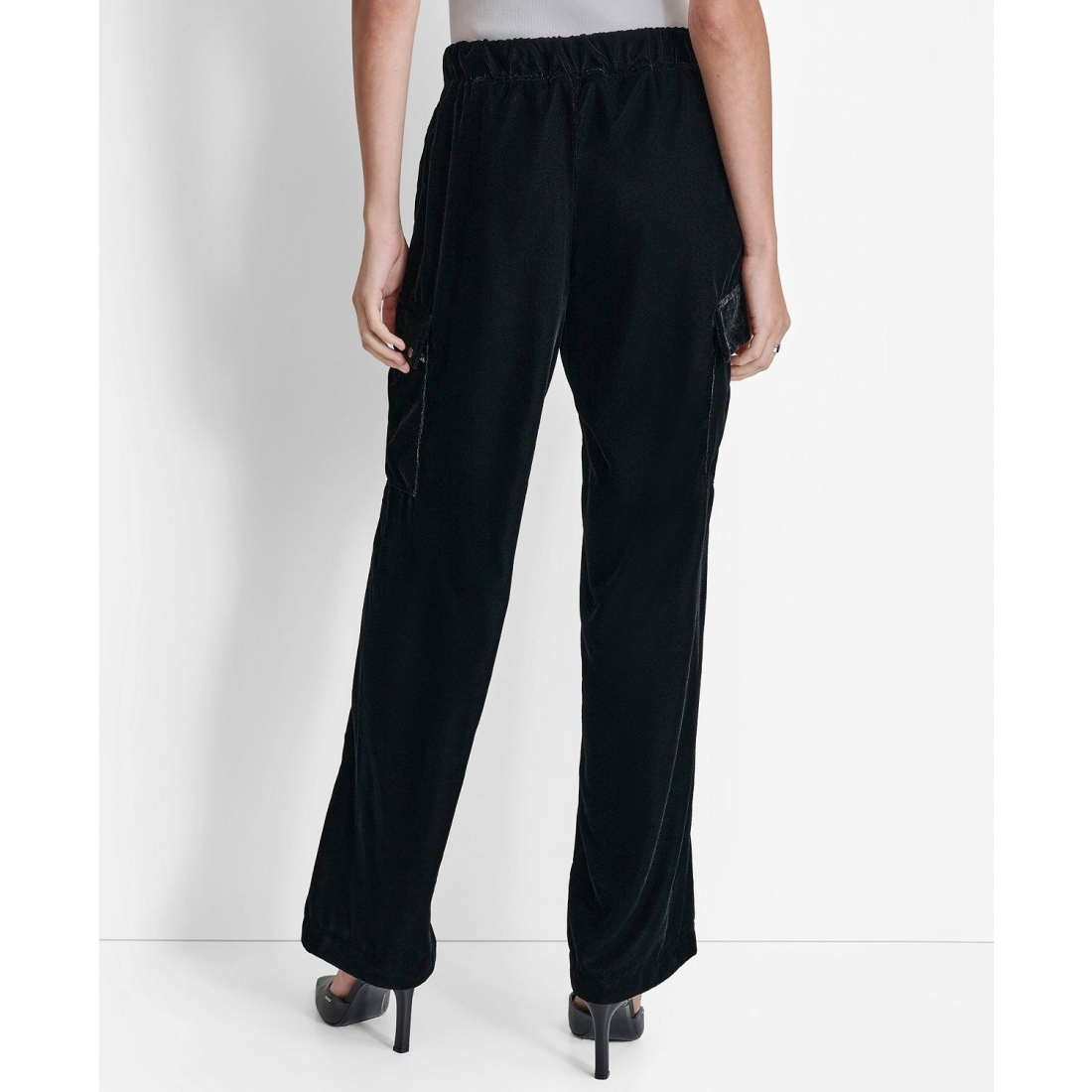Pantalon cargo 'High-Rise Wide-Leg Velvet' pour Femmes