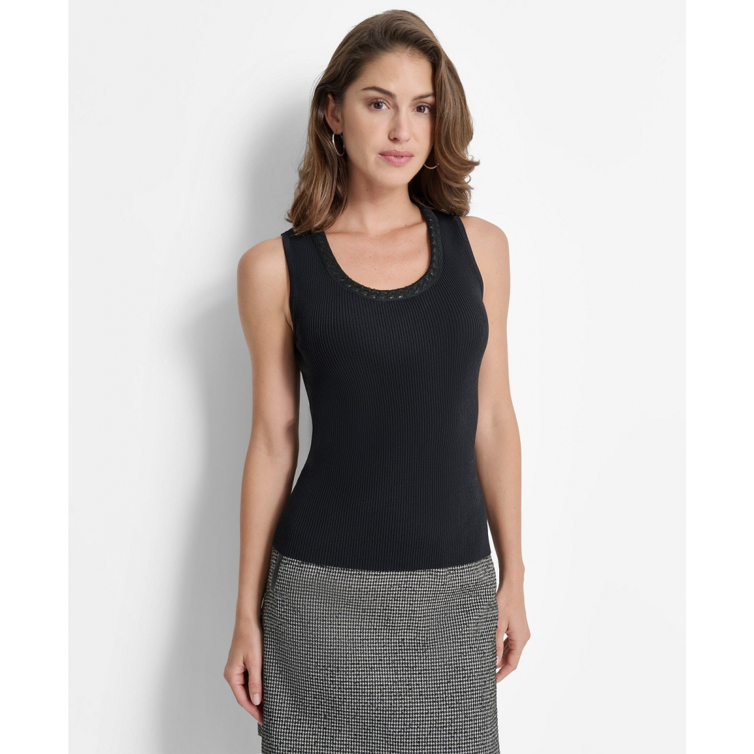 Pull sans manches 'Women’s Scoop-Neck Rib-Knit' pour Femmes