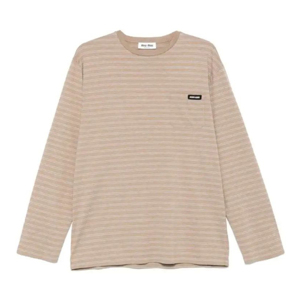 T-Shirt manches longues 'Striped' pour Femmes