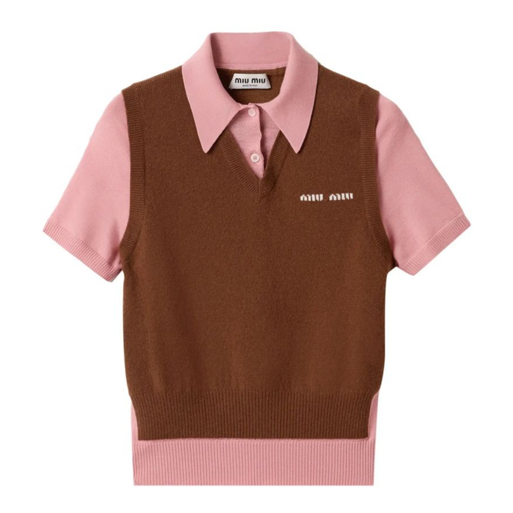 Polo 'Logo-Intarsia' pour Femmes