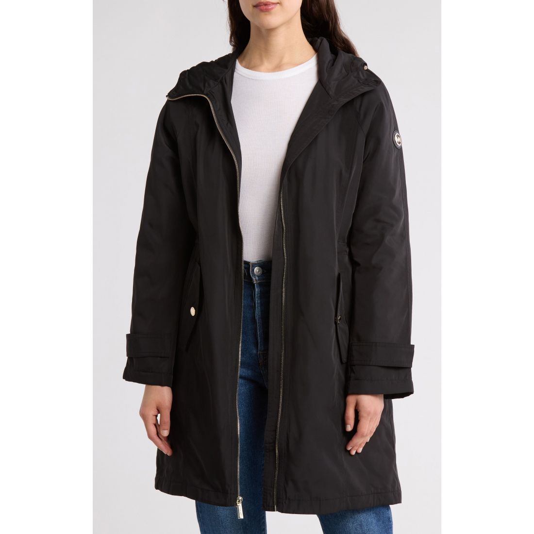 'Longline Hooded Coat' pour Femmes