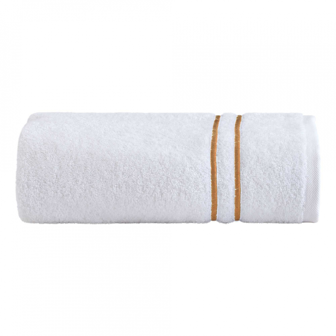 Serviette De Douche Double, Blanc/Bronze