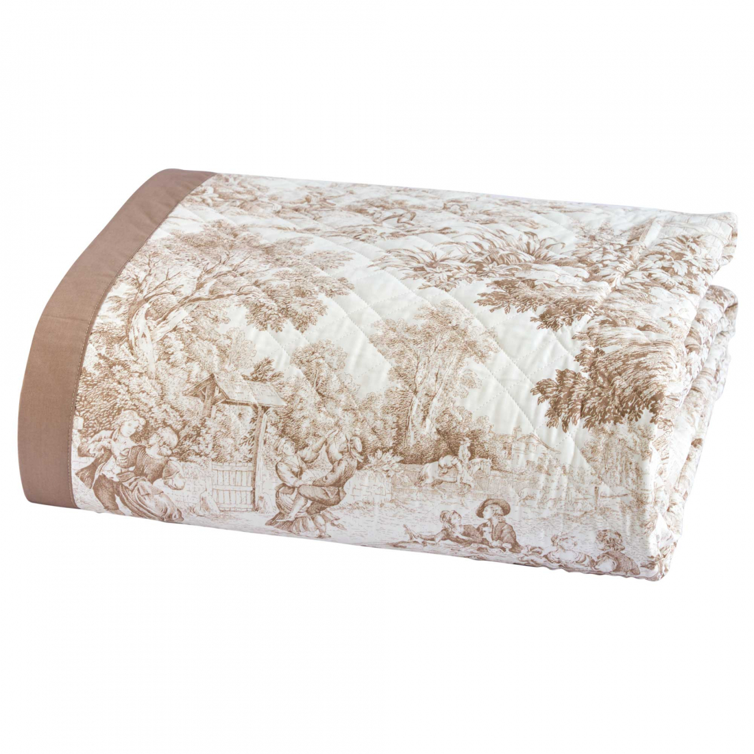 Toile De Jouy Double Quilt. 100 G/M2, Sand