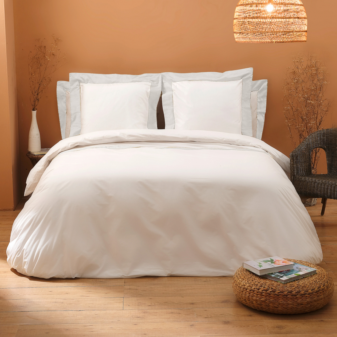Sharon Oyster Double Duvet Cover Set