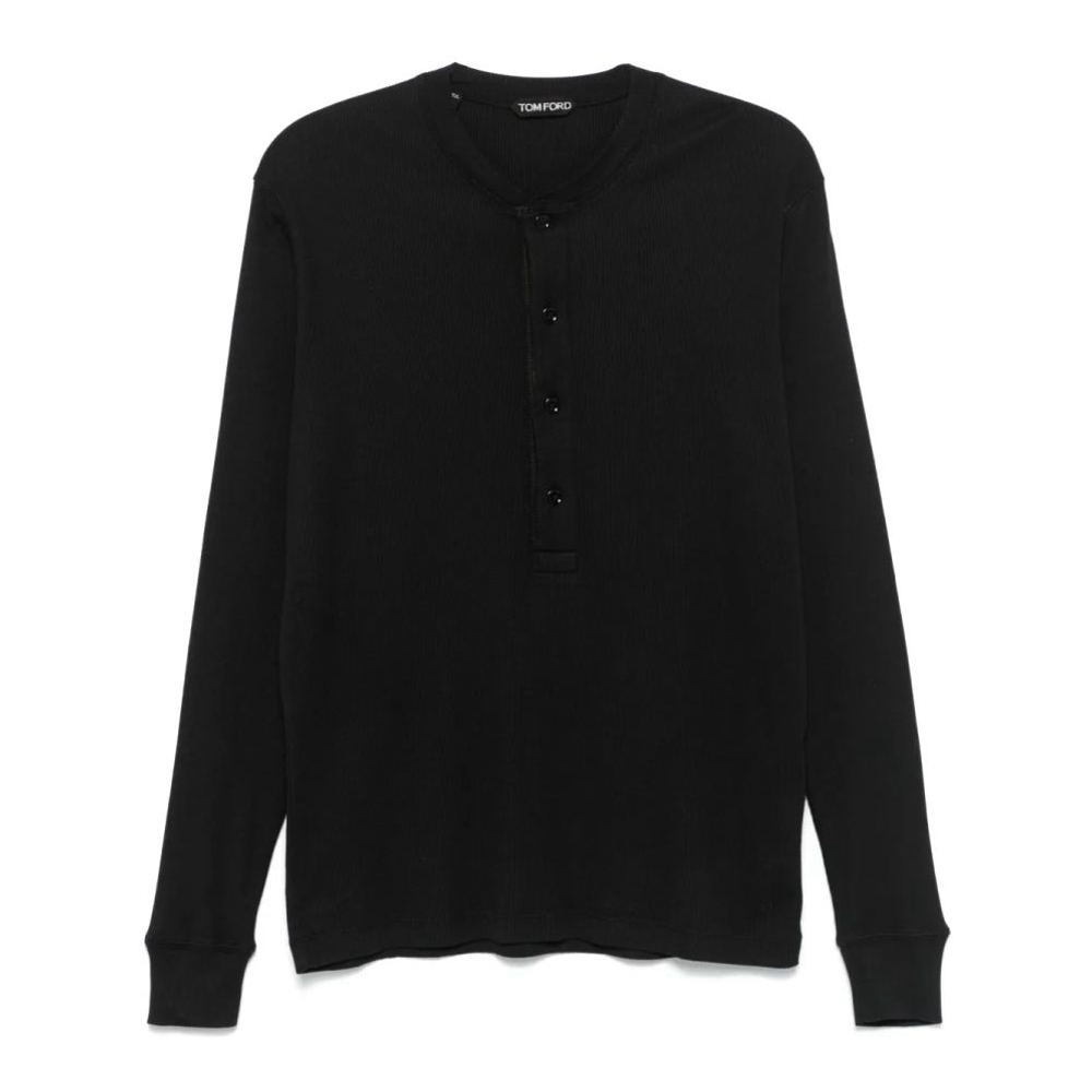 T-Shirt manches longues 'Fine-Ribbed' pour Hommes