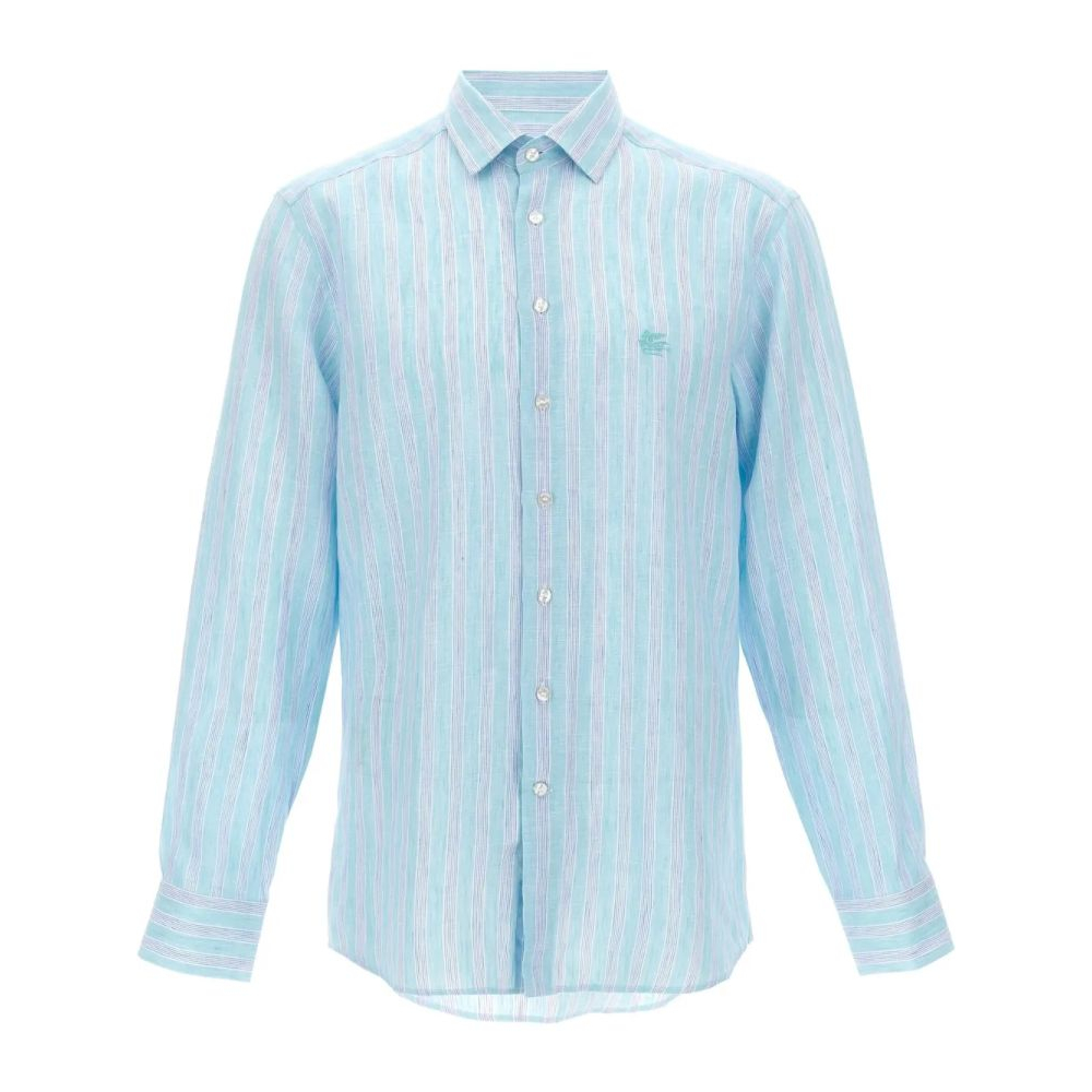 Chemise en lin 'Striped' pour Hommes