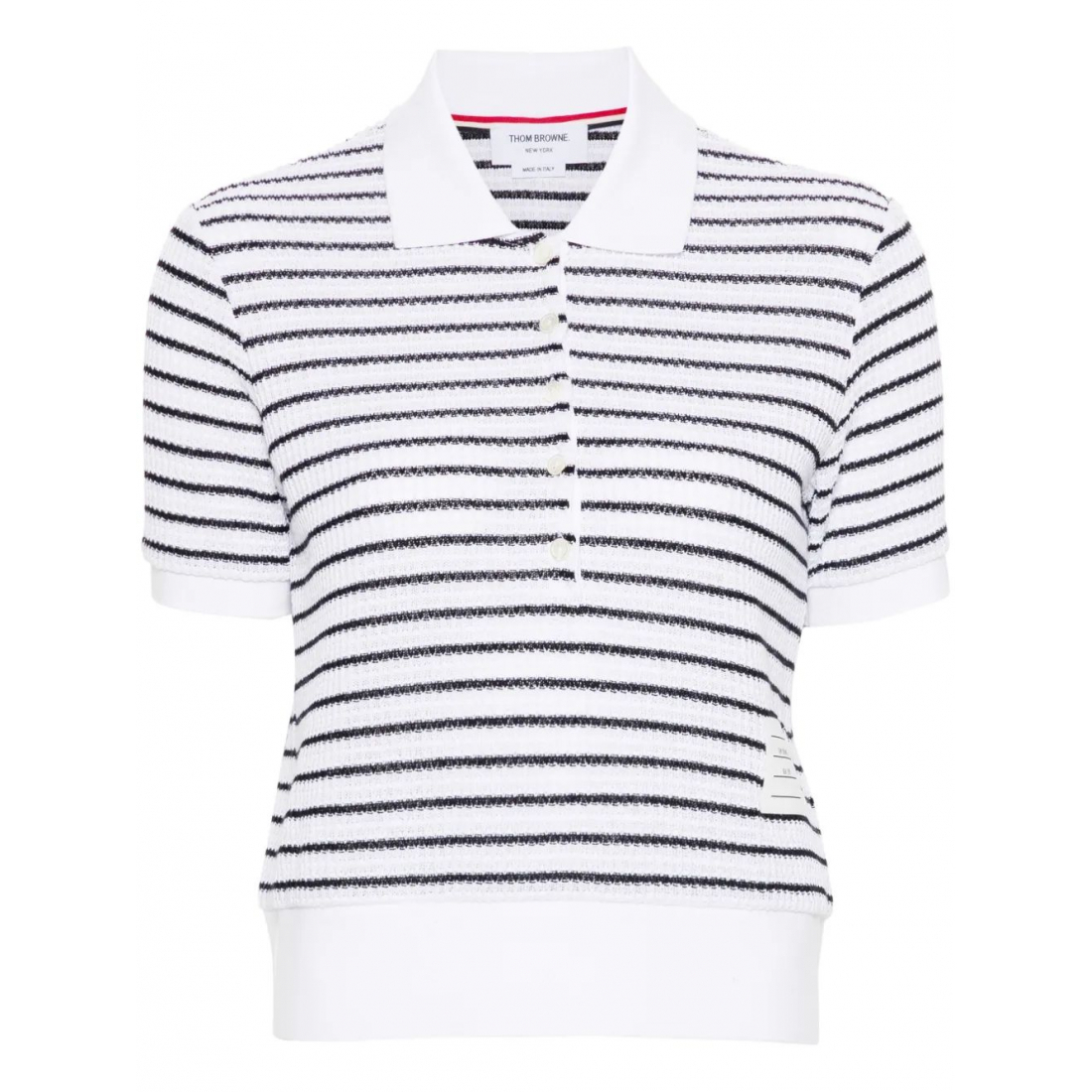 Polo 'Striped Textured-Knit' pour Femmes