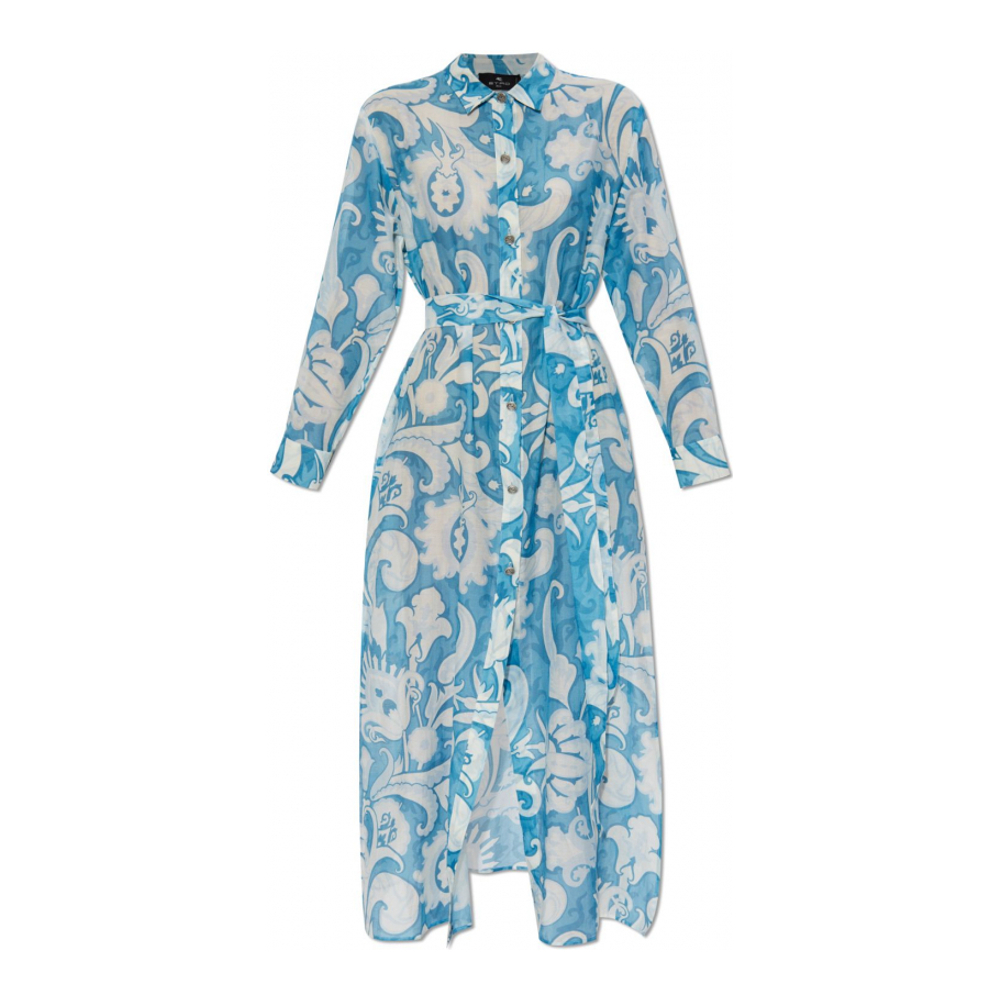 Robe à manches longues 'Floral-Print' pour Femmes