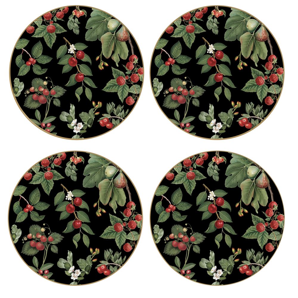 Set Aus 4 Porzellan-Desserttellern, Ø 19 cm, In Orchard-Geschenkbox