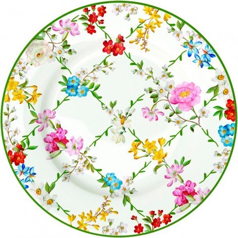 Service De 6 Assiettes À Apéritif/Dessert Ø 19 cm. Rêves De Jardin