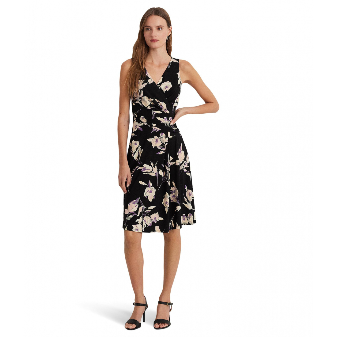 Robe sans manches 'Floral Surplice Jersey' pour Femmes