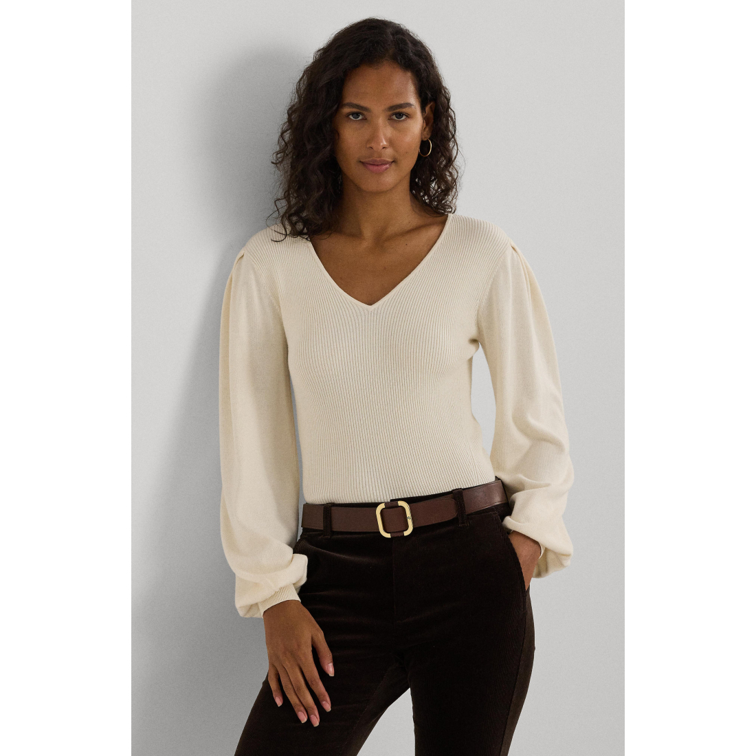 Pull 'Blouson Sleeve Cotton Blend' pour Femmes