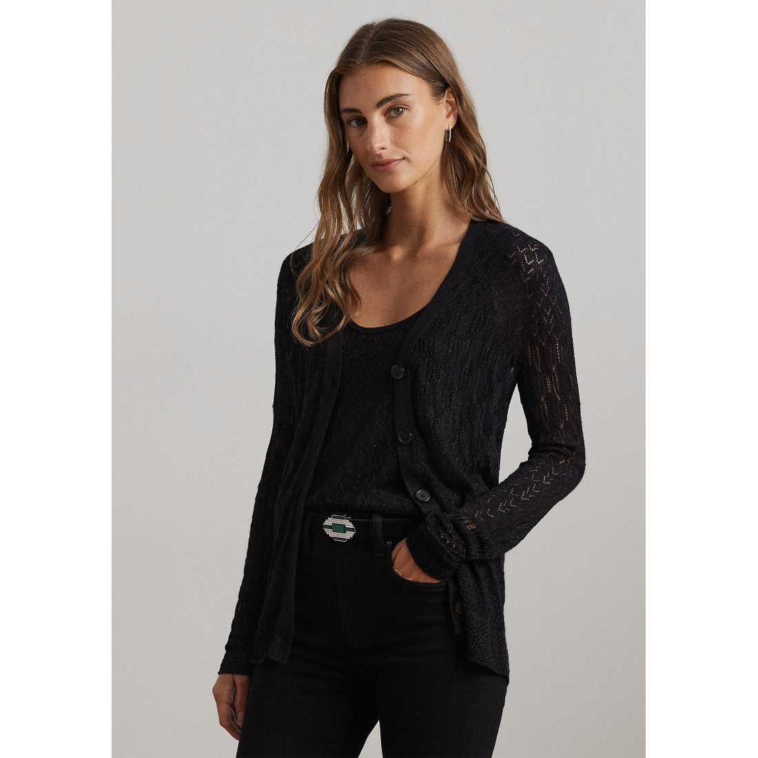 Women's 'Pointelle Knit' Cardigan