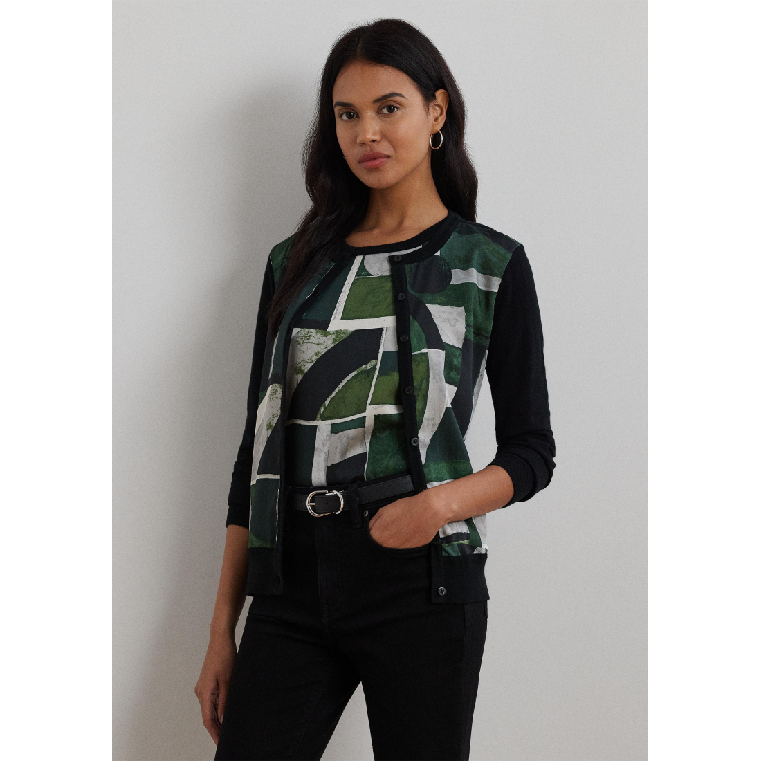 Cardigan 'Geometric Print Blend' pour Femmes