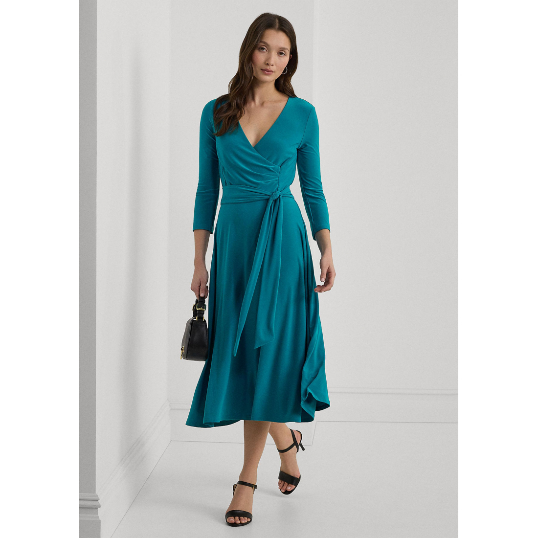 Women's 'Surplice Jersey' Midi Dress