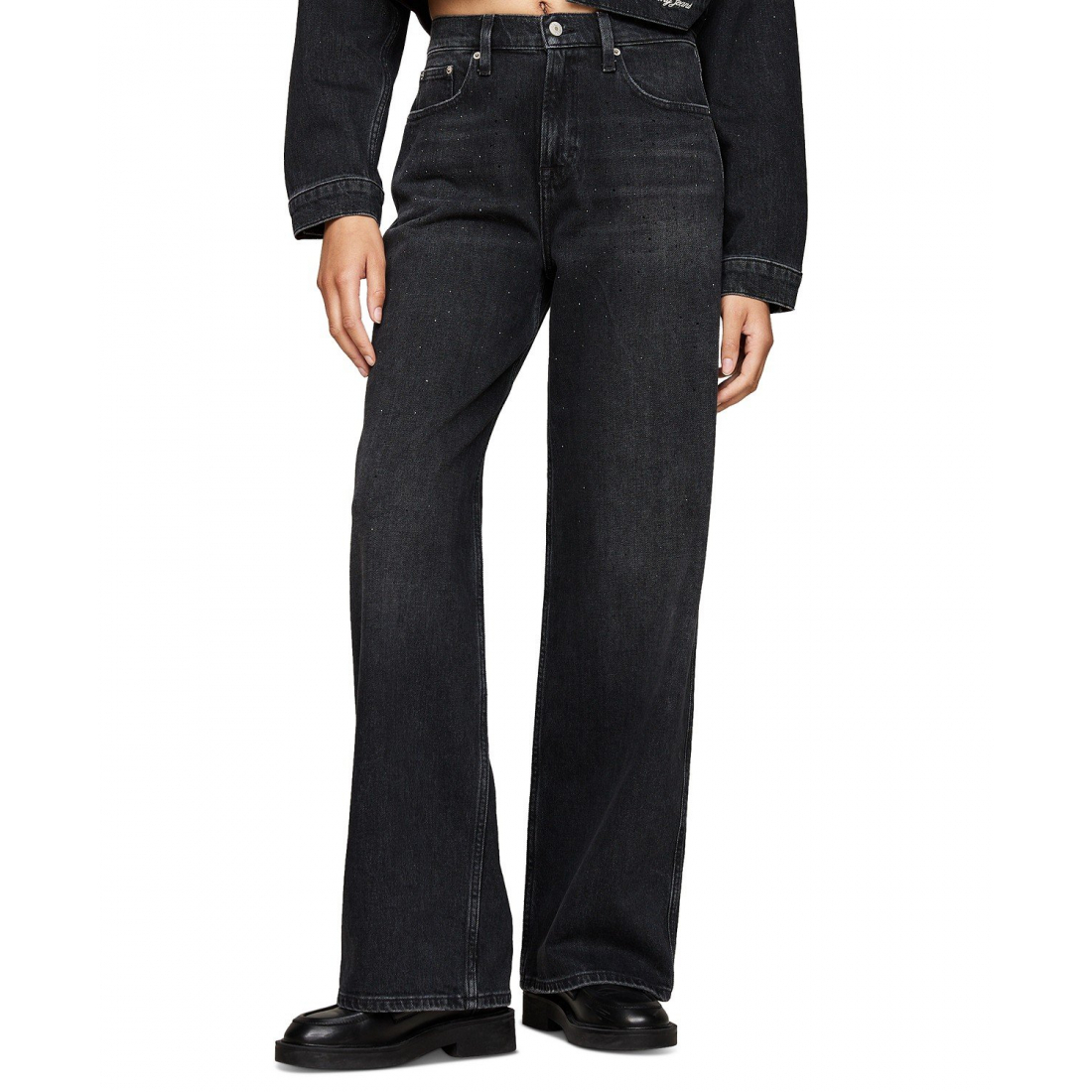 'Betsy Mid-Rise Rhinestone Jeans' pour Femmes