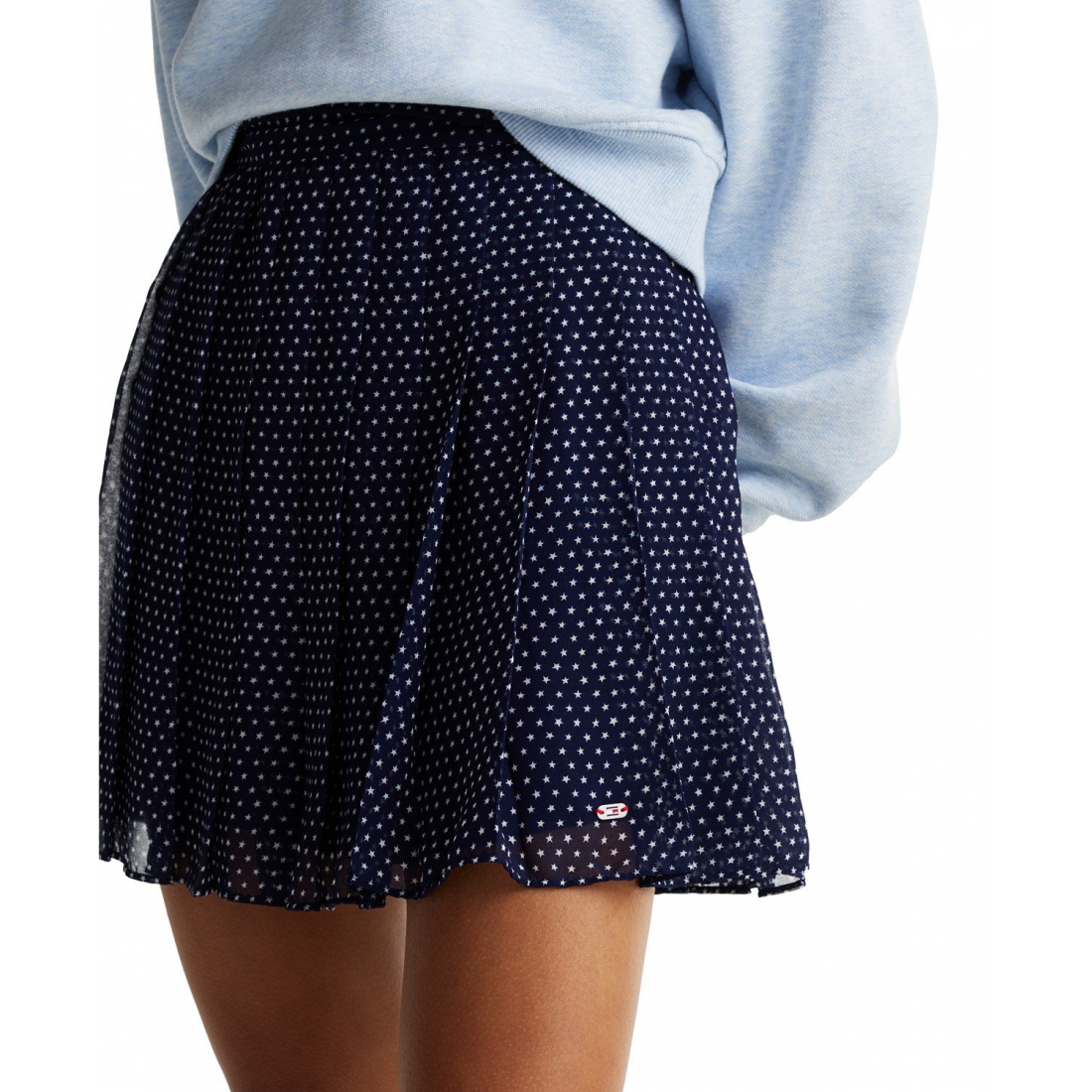 'Star Print Pleated Mini Skirt' pour Femmes