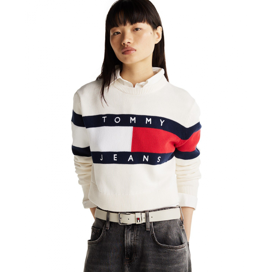 Pull 'Crewneck Flag Logo' pour Femmes