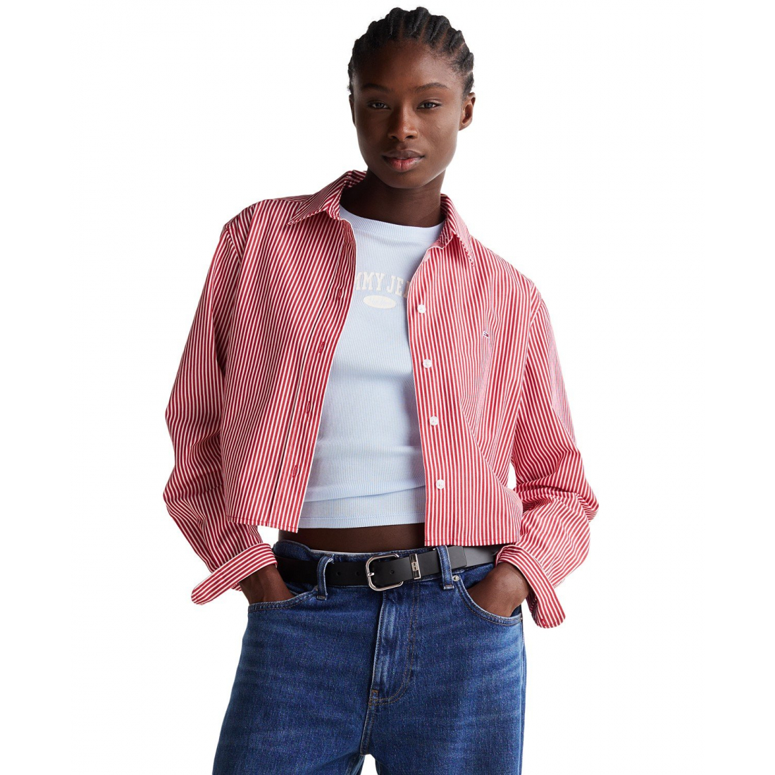 Chemise 'Cropped Relaxed Poplin' pour Femmes