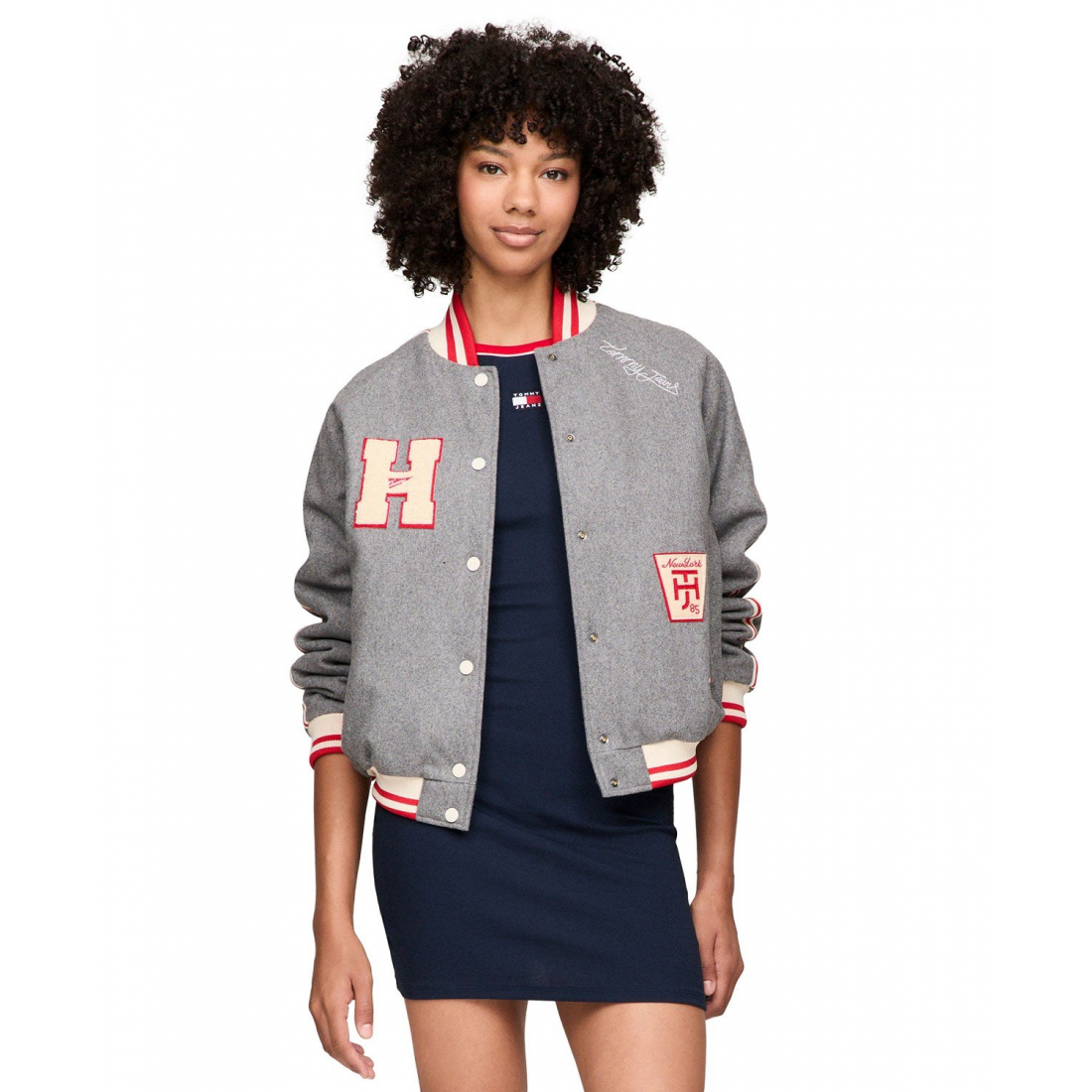 'Varsity Logo Bomber Jacket' pour Femmes