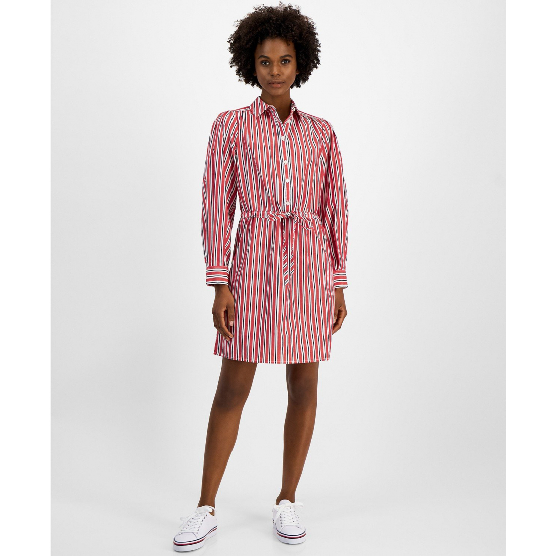 'Cotton Striped Shirtdress' pour Femmes