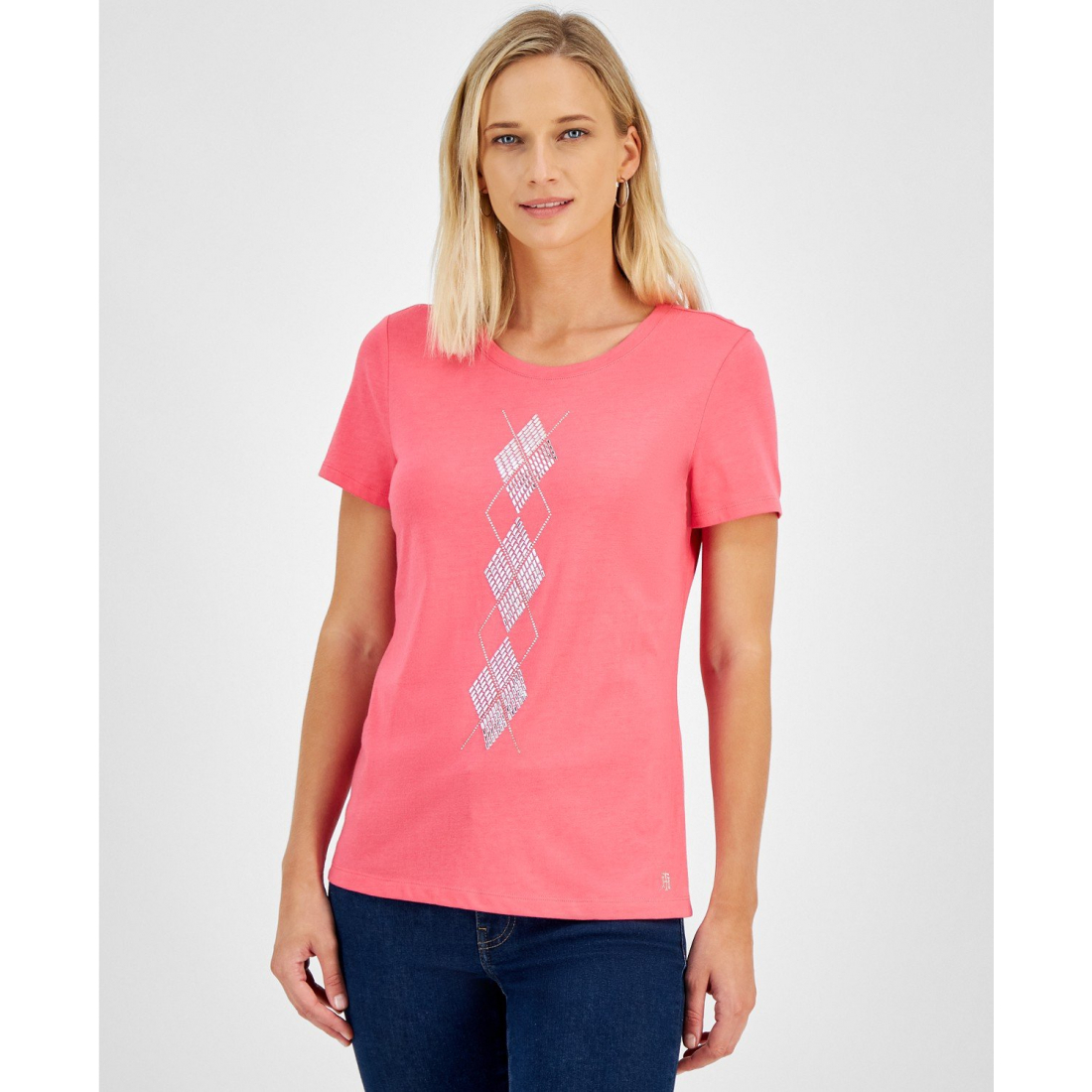 T-shirt 'Embellished Crewneck' pour Femmes