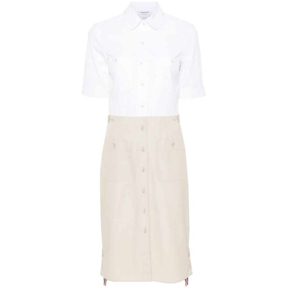 Women's 'Colour-Block Button-Up' Shirtdress