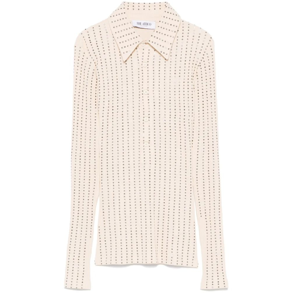 Chemise 'Rhinestone-Embellished' pour Femmes