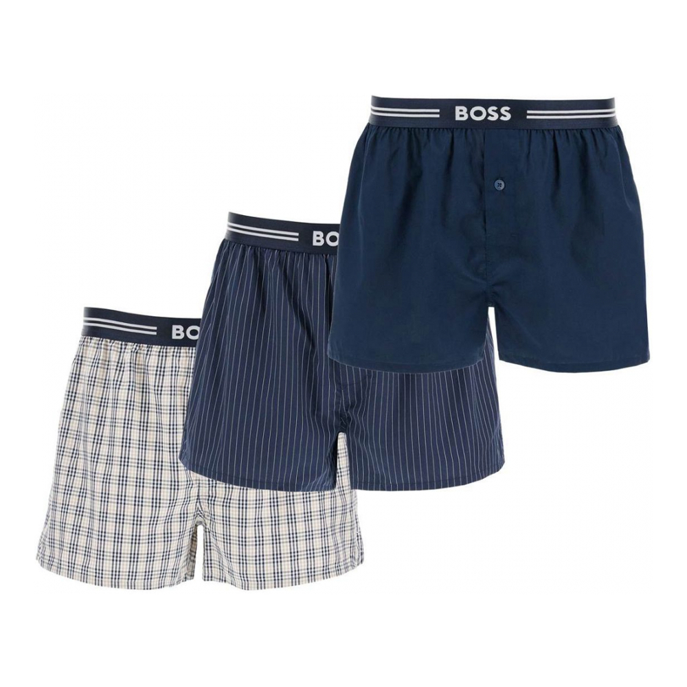 Boxer 'Stripes Checks' pour Hommes - 2 Pièces