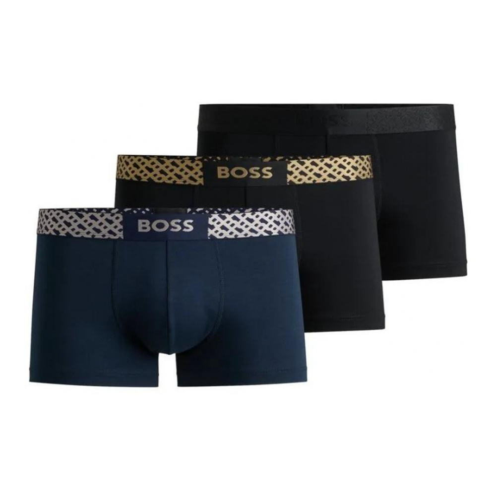 Boxers - 3 pièces 'Monogrammed Stretch' pour Hommes