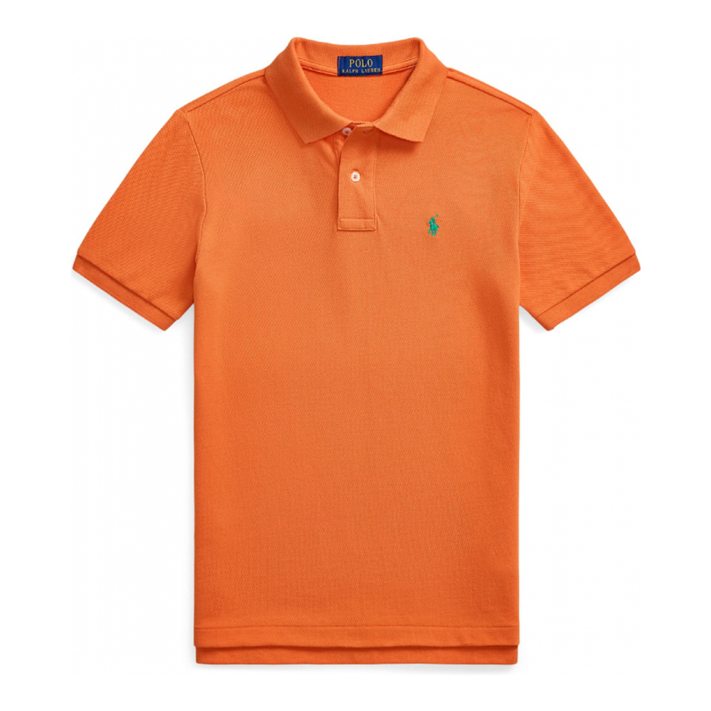 'Cotton Mesh Polo Shirt' pour Grands garçons