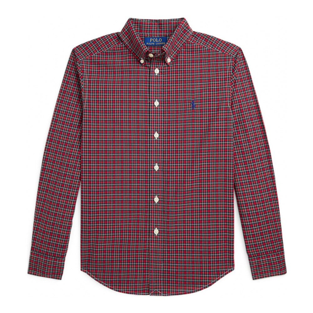 Big Boy's 'Gingham Cotton Poplin Shirt'