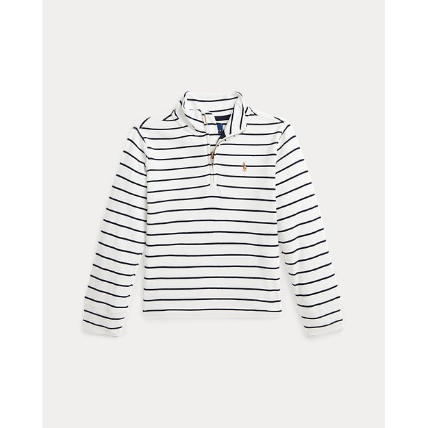 'Striped Cotton Quarter-Zip Pullover' pour Petits garçons