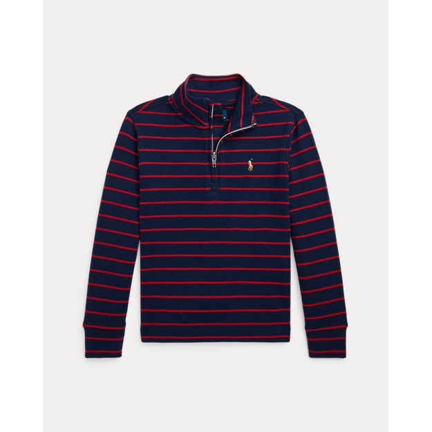 'Striped Cotton Quarter-Zip Pullover' pour Petits garçons
