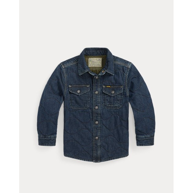 'Quilted Denim Shirt Jacket' pour Petits garçons