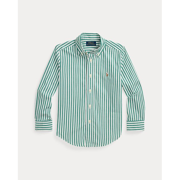 'Striped Cotton Poplin Shirt' pour Petits garçons