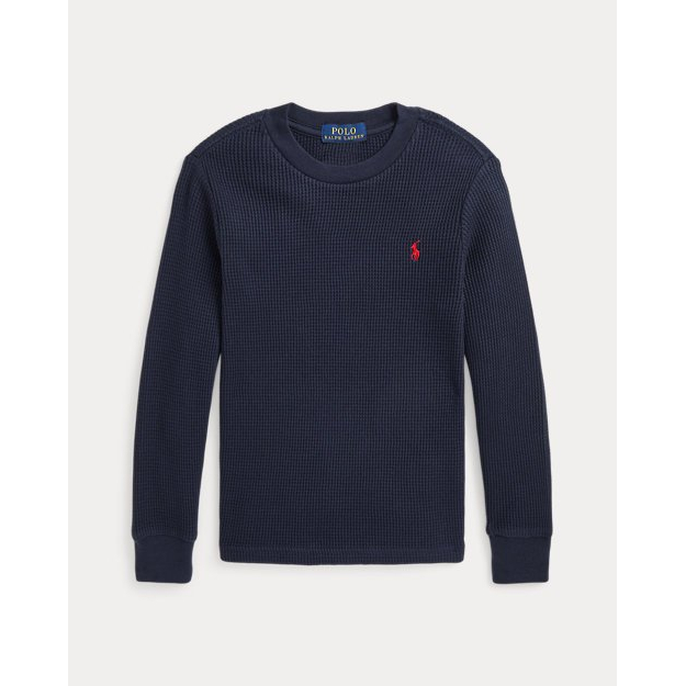 Little Boy's 'Waffle-Knit Cotton Long-Sleeve Tee'