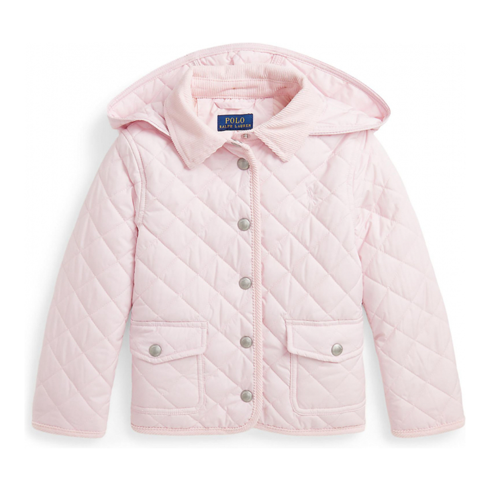 Little Girl's 'Quilted Water Repellent Barn Jacket'