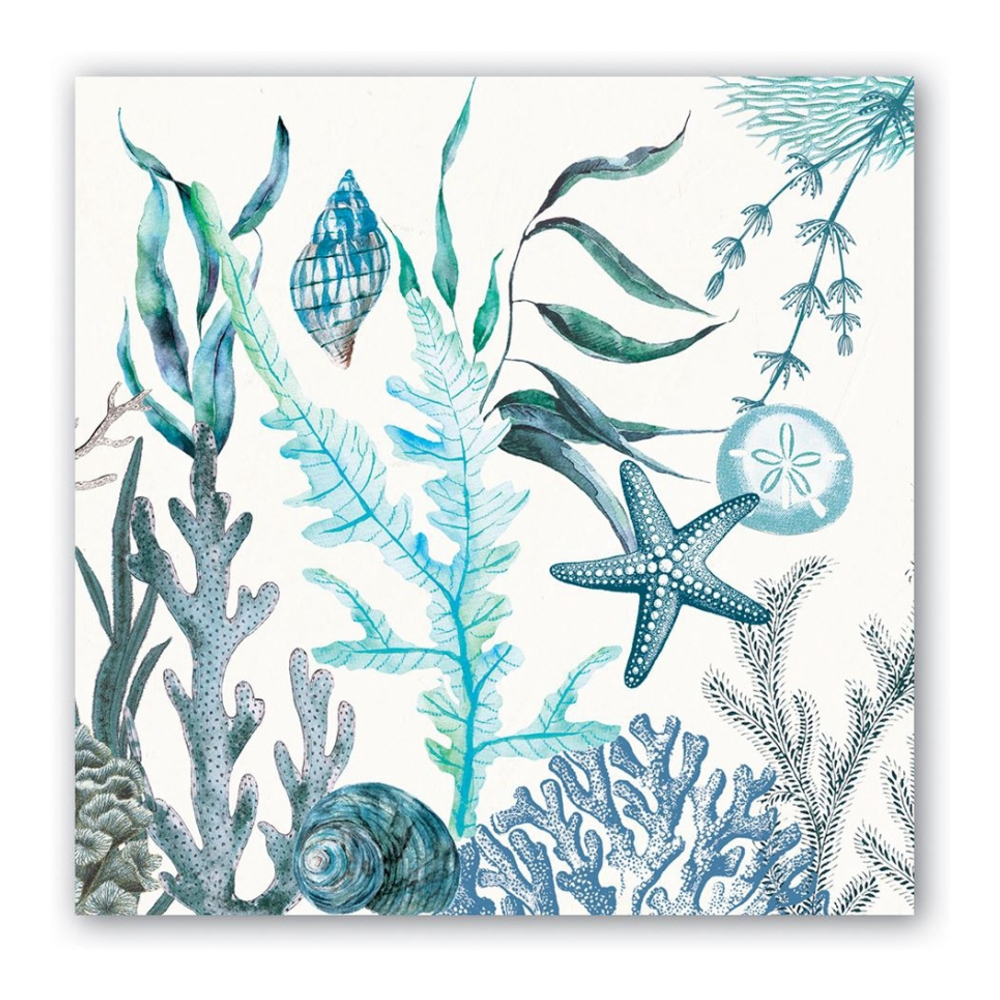 Serviettes 'Ocean Tide' - 16.5 x 16.5 cm - 20 Pièces