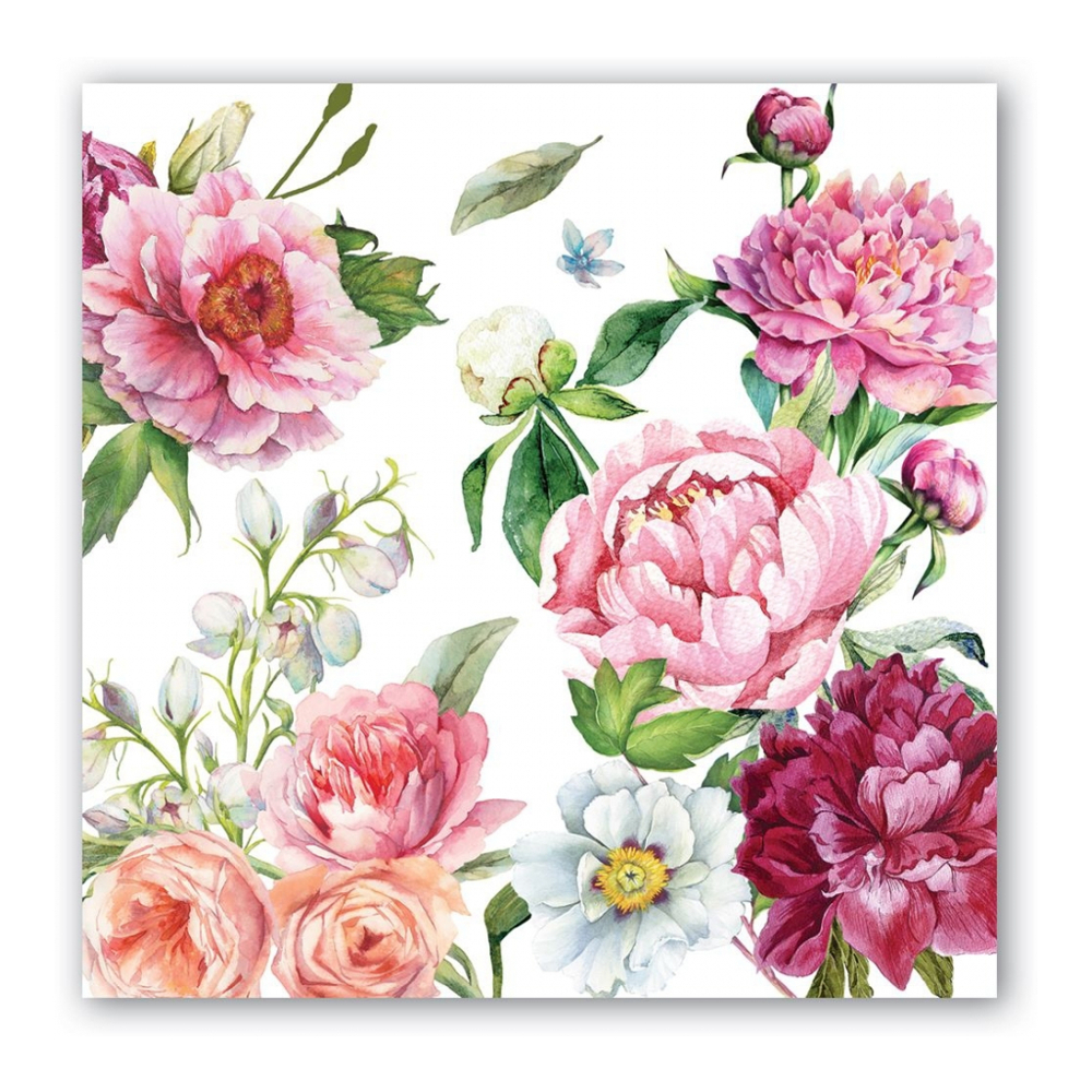 Serviettes 'Blush Peony Large' - 16.5 x 16.5 cm - 20 Pièces