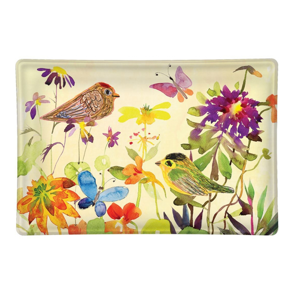 'Birds & Butterflies' Soap Dish - 14.6 x 9.5 cm