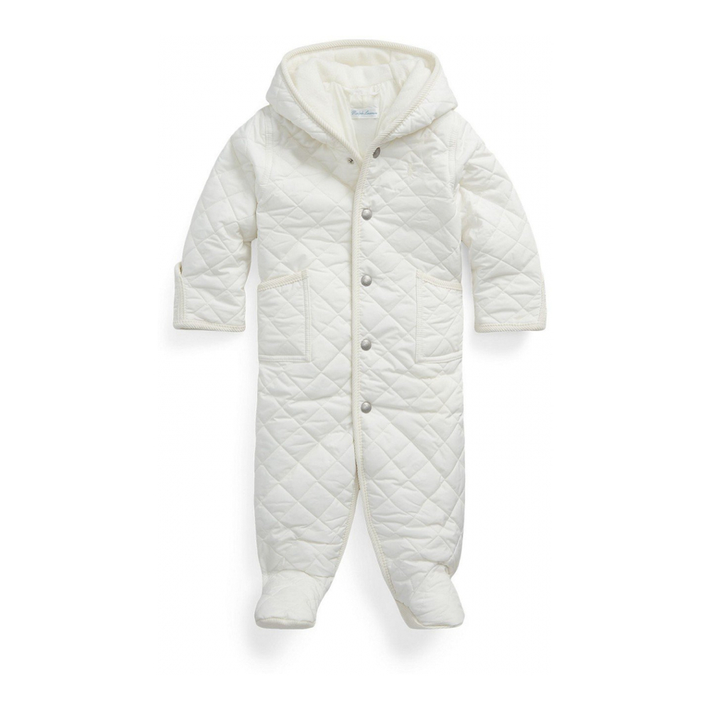'Water-Repellent Hooded Barn Bunting One Piece' pour Bébé