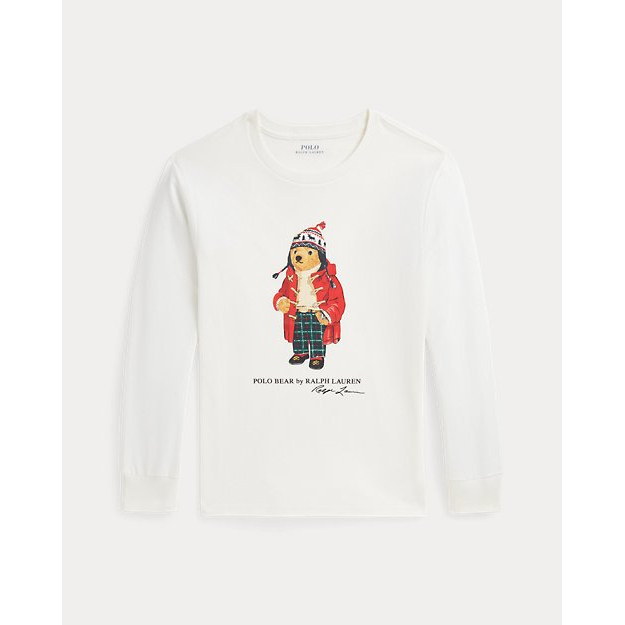 'Polo Bear Cotton Jersey Long-Sleeve Tee' pour Grands garçons