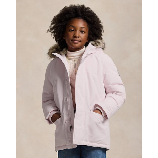Big Girl's 'Faux-Fur-Trim Down Parka'