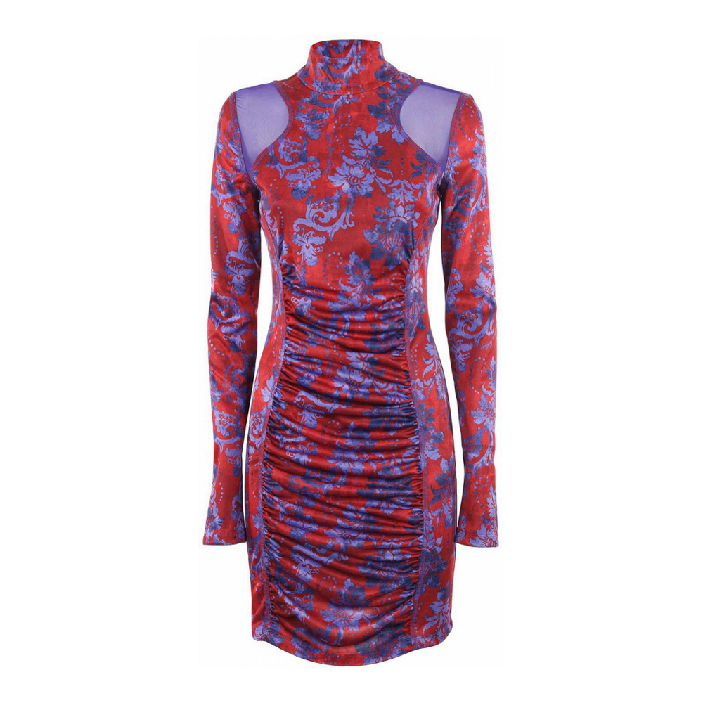 Women's 'Baroque Draped' Long-Sleeved Dress