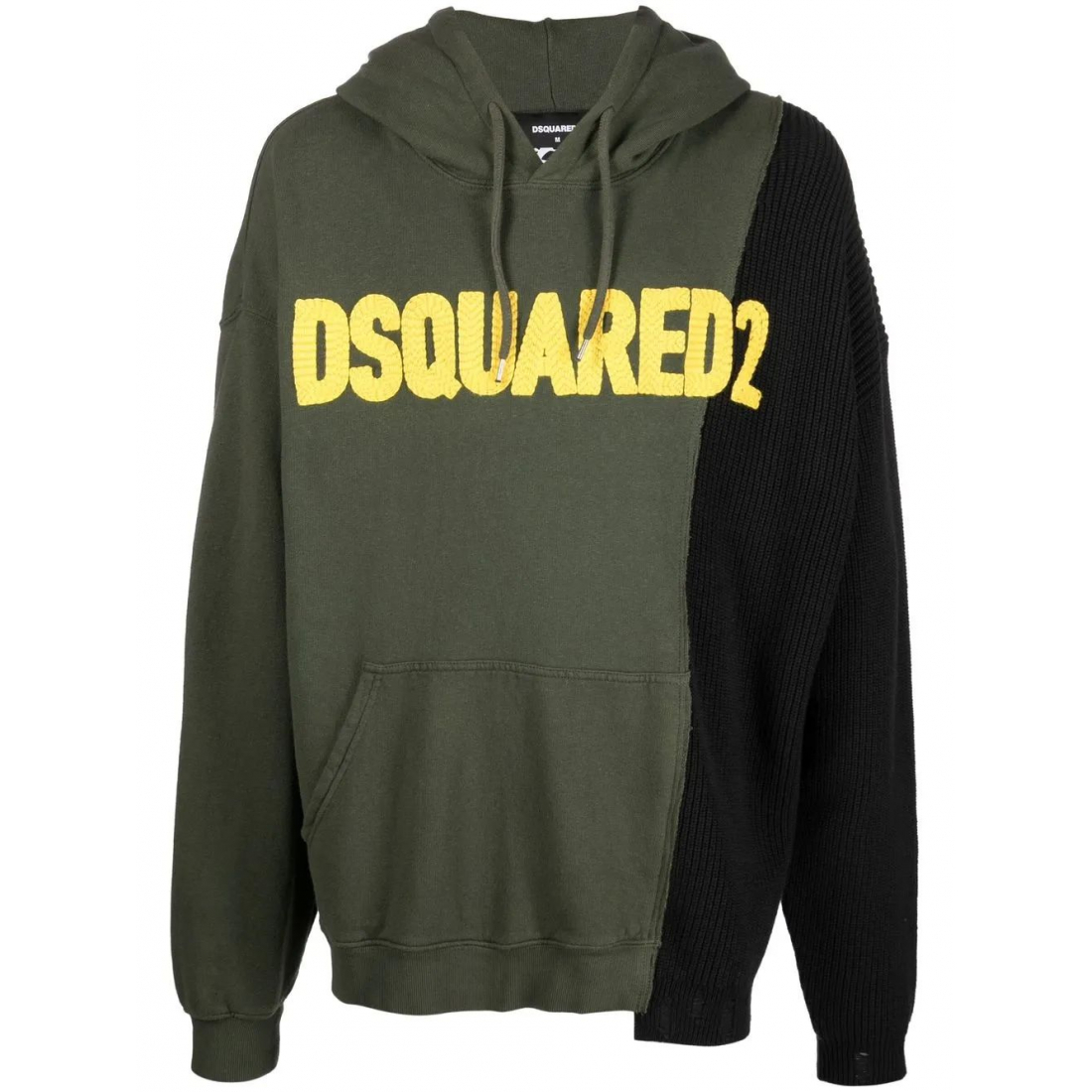 Sweatshirt à capuche  'Logo-Patched Patchwork Drawstring' pour Hommes