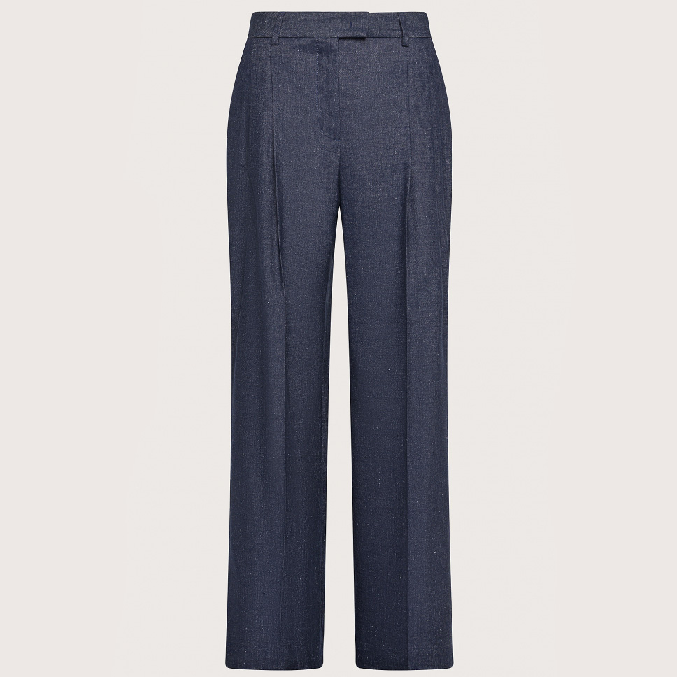 Women's 'Long Double Pleated' Trousers
